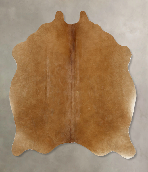 Solid Brown Cowhide Rug #B11023