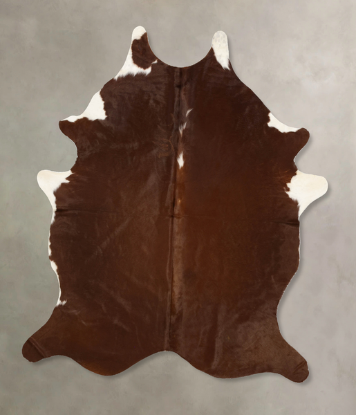 Solid Brown Cowhide Rug #B11130