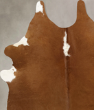 Brown and White Regular Cowhide Rug #B11141