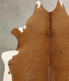 Brown and White Regular Cowhide Rug #B11227