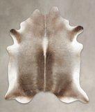 Grey with Beige Cowhide Rug #B1123