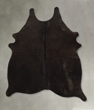 Solid Black Cowhide Rug #B11269