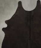 Solid Black Cowhide Rug #B11269
