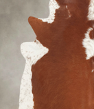 Brown and White Regular Cowhide Rug #B1131