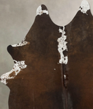 Chocolate and White Cowhide Rug #B11346