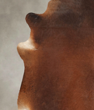 Brown with Red Cowhide Rug #B1155