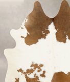 Brown and White Cowhide Rug #B11569