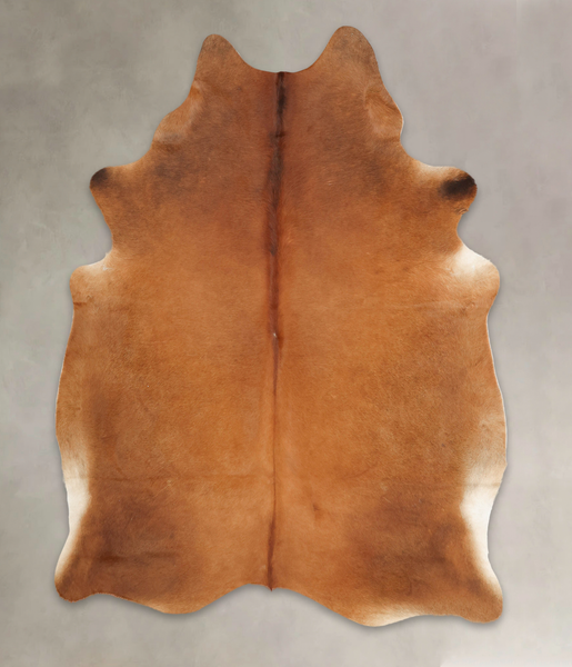 Solid Brown Cowhide Rug #B1164