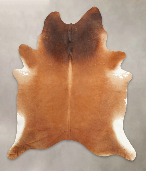 Solid Brown Cowhide Rug #B1165