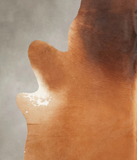 Solid Brown Cowhide Rug #B1165