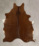 Solid Brown Cowhide Rug #B11704