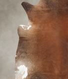 Brown with Red Cowhide Rug #B1174