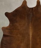 Solid Brown Cowhide Rug #B11788