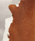 Brown and White Regular Cowhide Rug #B1180