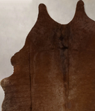 Solid Brown Cowhide Rug #B11801