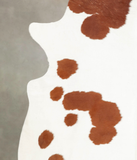 Brown and White Cowhide Rug #B1210