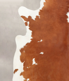 Brown and White Cowhide Rug #B1217