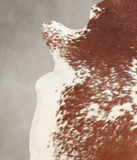 Brown and White Cowhide Rug #B1218