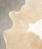 Beige and White Cowhide Rug #B1227