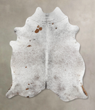 Salt and Pepper Black Cowhide Rug #B12453