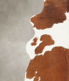 Brown and White Cowhide Rug #B1253