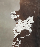 Chocolate and White Cowhide Rug #B1256