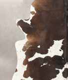 Chocolate and White Cowhide Rug #B1259
