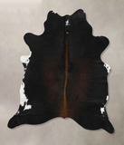 Chocolate and White Cowhide Rug #B12590