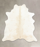 Beige and White Cowhide Rug #B1260
