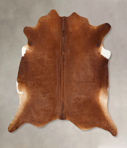 Solid Brown Cowhide Rug #B12620