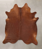 Solid Brown Cowhide Rug #B12631