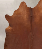 Solid Brown Cowhide Rug #B12631