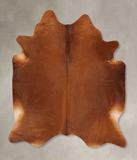 Solid Brown Cowhide Rug #B12633