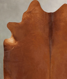 Solid Brown Cowhide Rug #B12633