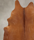 Solid Brown Cowhide Rug #B12639