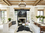 Solid Black Cowhide Rug #B12645