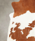 Brown and White Cowhide Rug #B1265