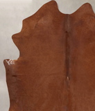 Solid Brown Cowhide Rug #B12651