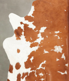 Brown and White Cowhide Rug #B1266