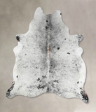 Salt and Pepper Black Cowhide Rug #B12702