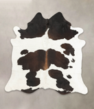 Chocolate and White Cowhide Rug #B1274