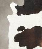 Chocolate and White Cowhide Rug #B1274