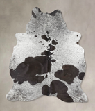 Salt and Pepper Black Cowhide Rug #B12766