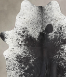 Salt and Pepper Black Cowhide Rug #B12767