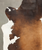 Chocolate and White Cowhide Rug #B1279