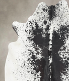 Salt and Pepper Black Cowhide Rug #B12792