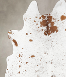 Salt and Pepper Brown Cowhide Rug #B12914