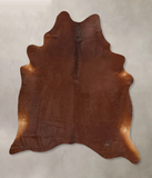 Solid Brown Cowhide Rug #B12952