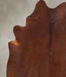 Solid Brown Cowhide Rug #B12952