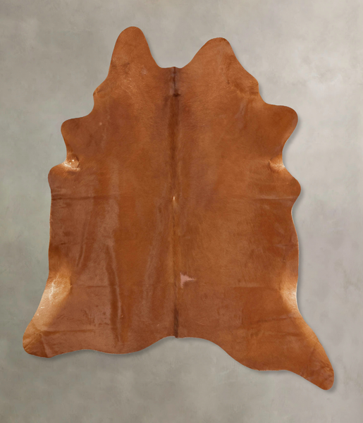 Solid Brown Cowhide Rug #B12958